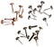 Idea-Ology Metal Long Paper Fasteners .4375" 99/Pkg-Antique Nickel, Brass & Copper